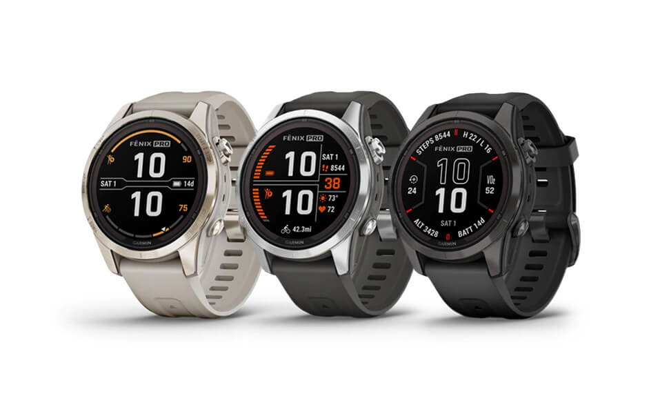 Garmin Fenix 7S Pro - Compact Adventure Watch Designed for Slender Wrists with Advanced Mapping, Music, and Fitness Features.