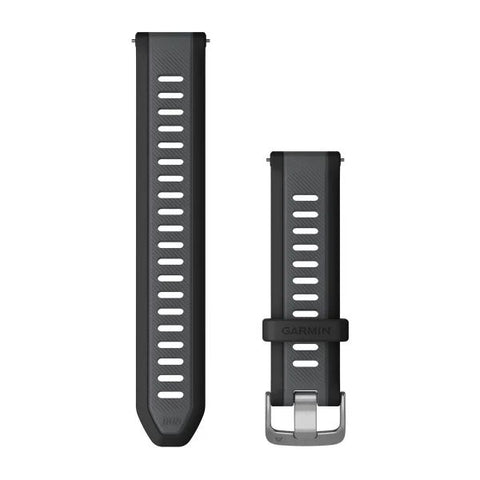Garmin Quick Release 20mm - Black/Slate Gray Silicone Band