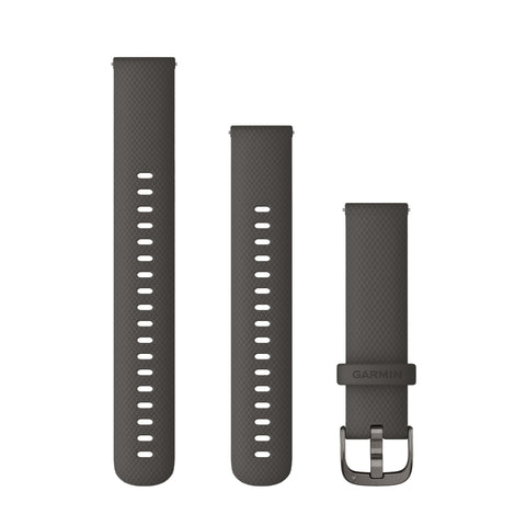 Garmin Quick Release 18mm - Graphite w/slate Silicone Band