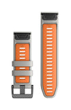 Garmin QuickFit 26 Gray/Ember Orange Silicone band