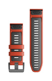 Garmin QuickFit 26 Flame Red/Graphite Silicone band