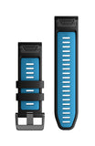 Garmin QuickFit 26 Black/Cirrus Blue Silicone band