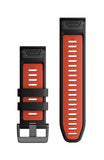 Garmin QuickFit 26 Black/Flame Red Silicone band