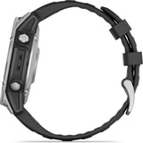 Garmin fenix E – 47 mm AMOLED Stainless steel with black silicone band