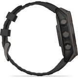 Garmin fenix 8 - 47mm Solar Sapphire Carbon gray DLC titanium with black/pebble gray silicone band