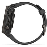 Garmin fenix 8 - 43mm AMOLED Sapphire Carbon gray DLC titanium with black/pebble gray silicone band