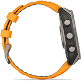 Garmin fenix 8 - 47mm AMOLED Sapphire Titanium with spark orange/graphite silicone band