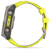Garmin fenix 8 - 51mm Solar Sapphire Titanium with amp yellow/graphite silicone band