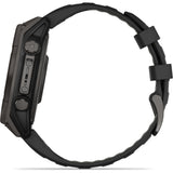 Garmin fenix 8 - 47mm Solar Sapphire Carbon gray DLC titanium with black/pebble gray silicone band