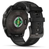 Garmin fenix 8 - 47mm Solar Sapphire Carbon gray DLC titanium with black/pebble gray silicone band