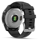 Garmin fenix E – 47 mm AMOLED Stainless steel with black silicone band