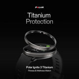 Polar Ignite 3 Titanium - Black Silicone