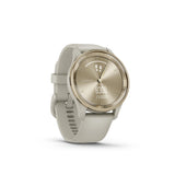 Garmin vivomove Trend - Cream Gold Stainless Steel Bezel with French Grey Case and Silicone Band