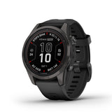 Garmin fenix 7S Pro Sapphire Solar - Carbon Gray DLC Titanium - Black band