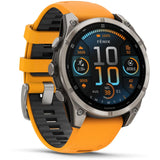 Garmin fenix 8 - 47mm AMOLED Sapphire Titanium with spark orange/graphite silicone band