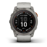 Garmin fenix 7X Pro Sapphire Solar - Titanium - Gray/Orange band