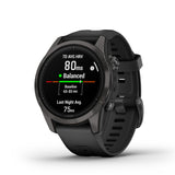 Garmin Epix Pro Gen 2 - 47mm - Sapphire - Carbon Gray DLC Titanium - Black