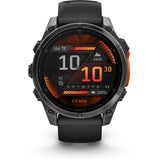 Garmin fenix 8 - 47mm AMOLED Slate gray with black silicone band