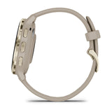 Garmin Venu 3S - Soft Gold Stainless Steel Bezel with French Grey Case and Silicone Band
