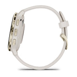 Garmin Venu 3S - Soft Gold Stainless Steel Bezel with Ivory Case and Silicone Band