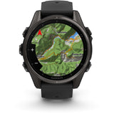 Garmin fenix 8 - 43mm AMOLED Sapphire Carbon gray DLC titanium with black/pebble gray silicone band