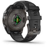 Garmin fenix 8 - 47mm AMOLED Sapphire Carbon gray DLC titanium with black/pebble gray silicone band
