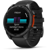 Garmin fenix 8 - 47mm AMOLED Slate gray with black silicone band
