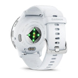 Garmin Venu 3 - Silver Stainless Steel Bezel with Whitestone Case and Silicone Band