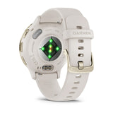 Garmin Venu 3S - Soft Gold Stainless Steel Bezel with Ivory Case and Silicone Band