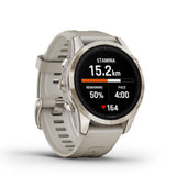 Garmin Epix Pro Gen 2 - 42mm - Sapphire - Soft Gold Stainless Steel - Light Sand