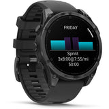Garmin fenix 8 - 47mm AMOLED Slate gray with black silicone band