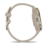 Garmin Venu 3S - Soft Gold Stainless Steel Bezel with French Grey Case and Silicone Band