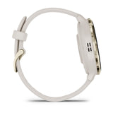 Garmin Venu 3S - Soft Gold Stainless Steel Bezel with Ivory Case and Silicone Band