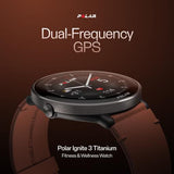 Polar Ignite 3 Titanium - Bronze Leather