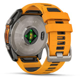 Garmin fenix 8 - 51mm AMOLED Sapphire Titanium with spark orange/graphite silicone band