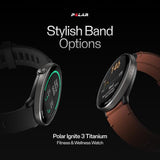 Polar Ignite 3 Titanium - Bronze Leather