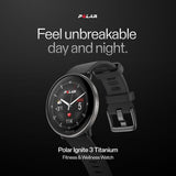 Polar Ignite 3 Titanium - Black Silicone