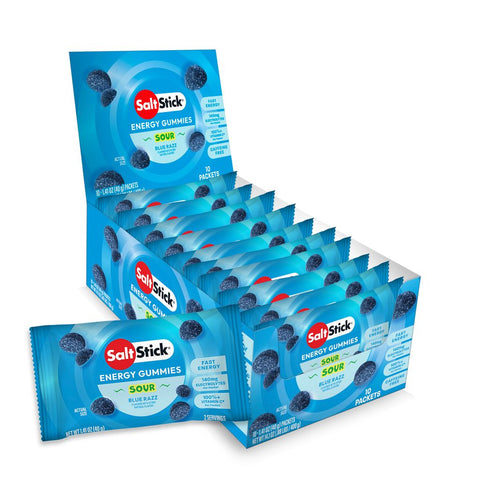 Salt Stick Energy Gummies - Sour Blue Razz Berry - Case (10 Packets)