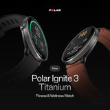 Polar Ignite 3 Titanium - Black Silicone