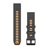 Garmin QuickFit 22 - Graphite / Spark Orange Silicone Band