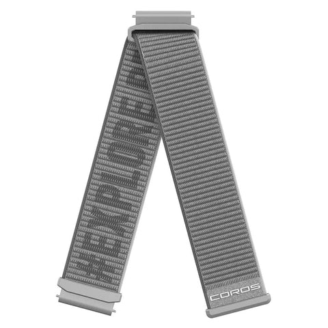 COROS 20mm Nylon Watch Band - Grey