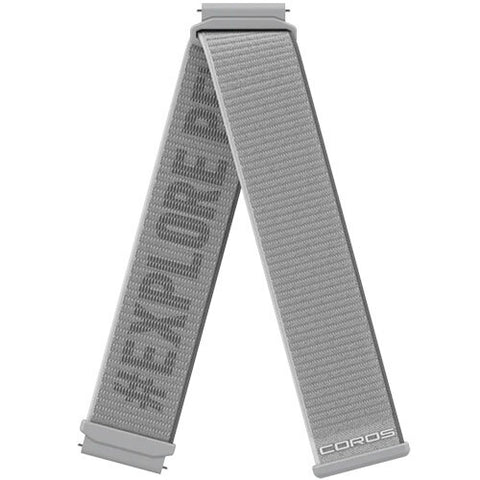 COROS 22mm Nylon Watch Band - Gray