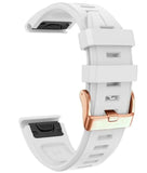 HTA Watch Band - Flexi Silcone w/Rose Gold Hardware QuickFit 20mm