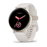 Garmin Vivoactive 5 - Cream Gold Aluminum Bezel with Ivory Case and Silicone Band
