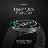 Polar Ignite 3 Titanium - Black Silicone