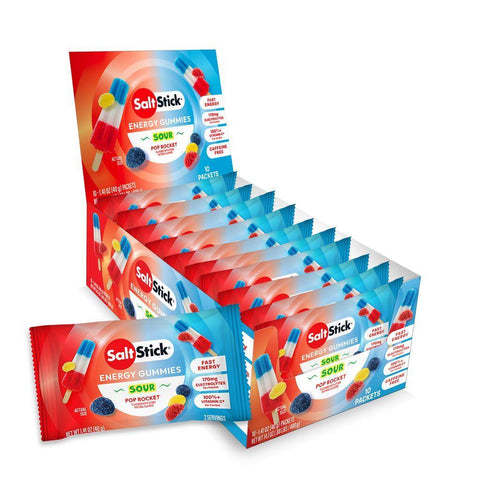 Salt Stick Energy Gummies - Sour Pop Rocket - Case (10 Packets)