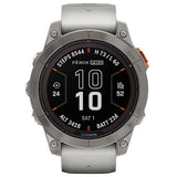 Garmin fenix 7 Pro Sapphire Solar - Titanium - Fog Gray/Ember Orange band