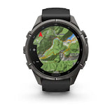 Garmin fenix 9 Pro InReach  - 43mm - Carbon Gray DLC Titanium with Black/Pebble Gray Silicone Band