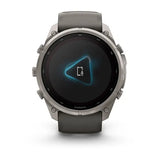 Garmin fenix 9 Pro Solar InReach -  51mm - Titanium with Pebble Gray Silicone Band