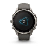 Garmin fenix 9 Pro Solar InReach  - 47mm - Titanium with Pebble Gray Silicone Ban